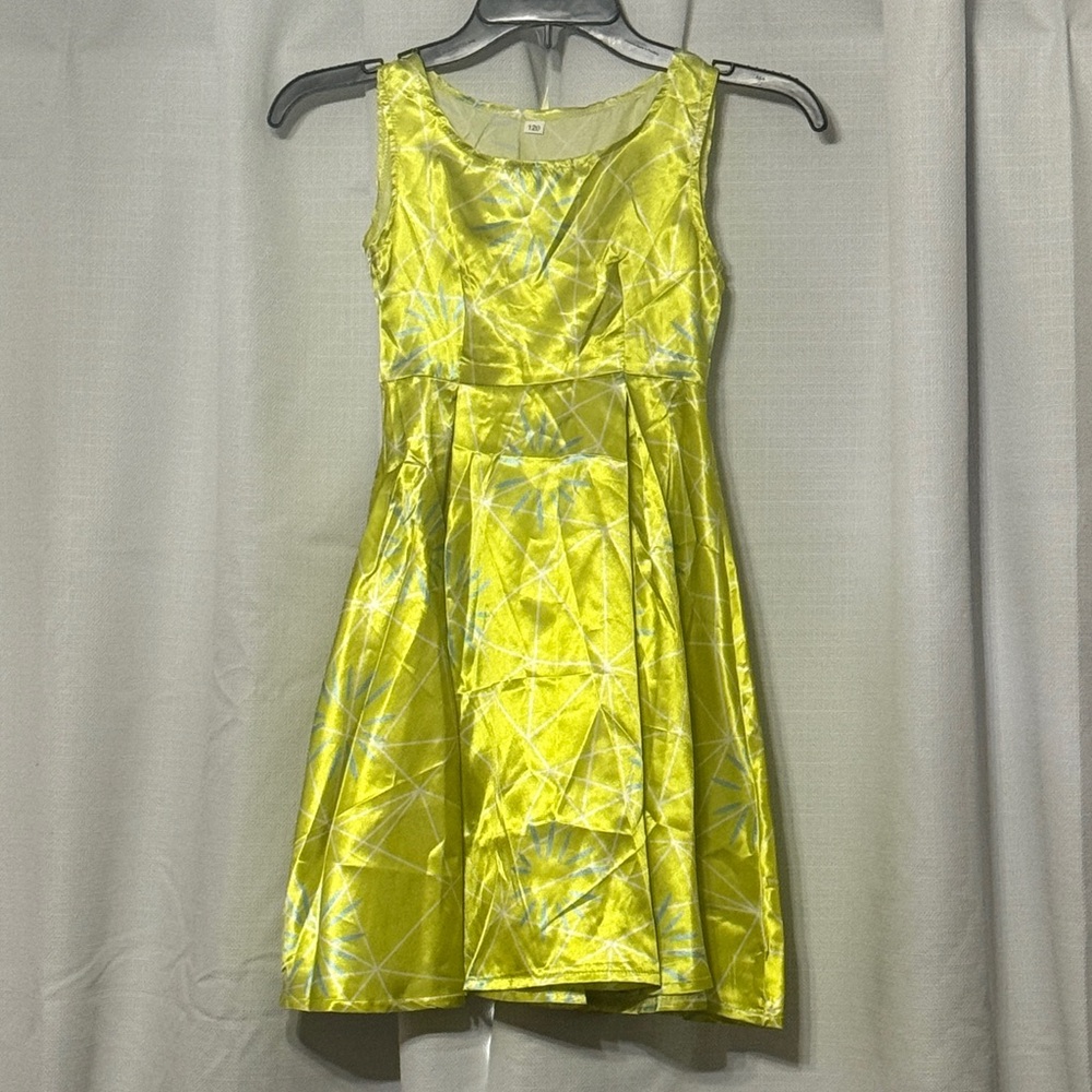 Elegant Yellow Sleeveless Dress